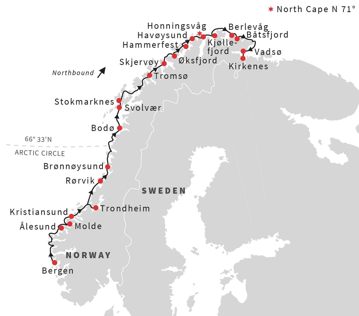 Kort af bergen Noregi ljós járnbrautum