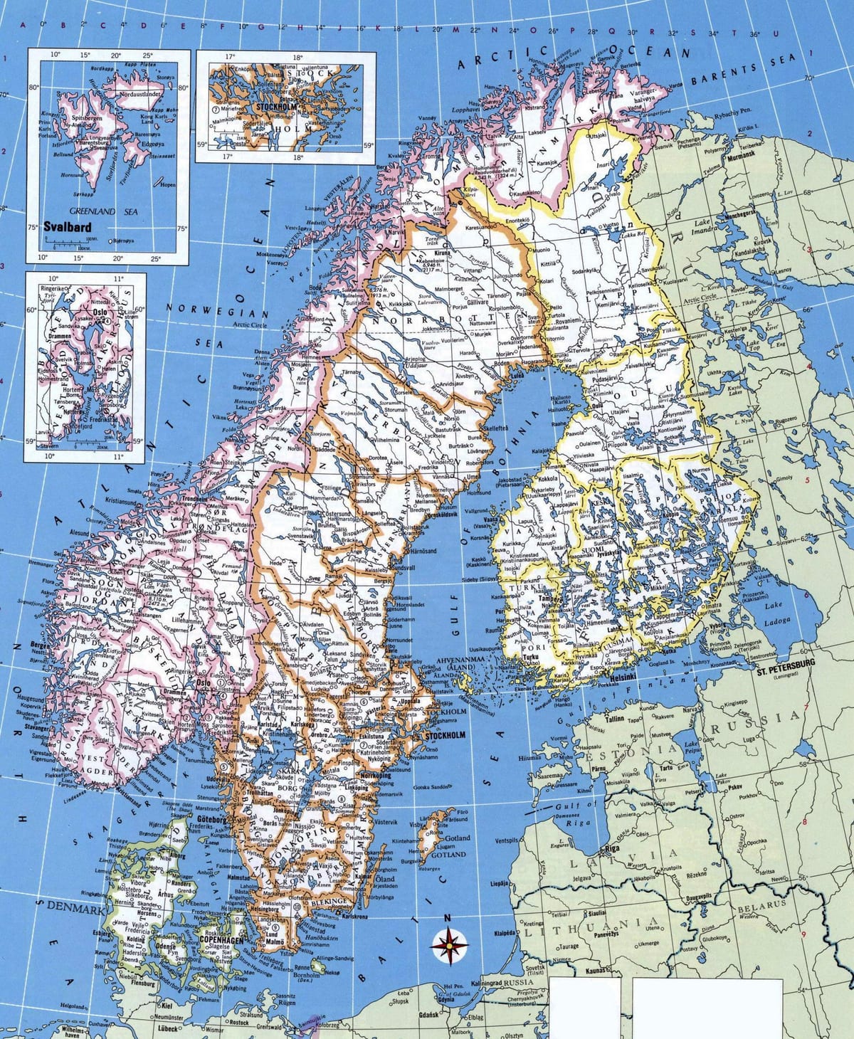Kort af nákvæmar Noregi
