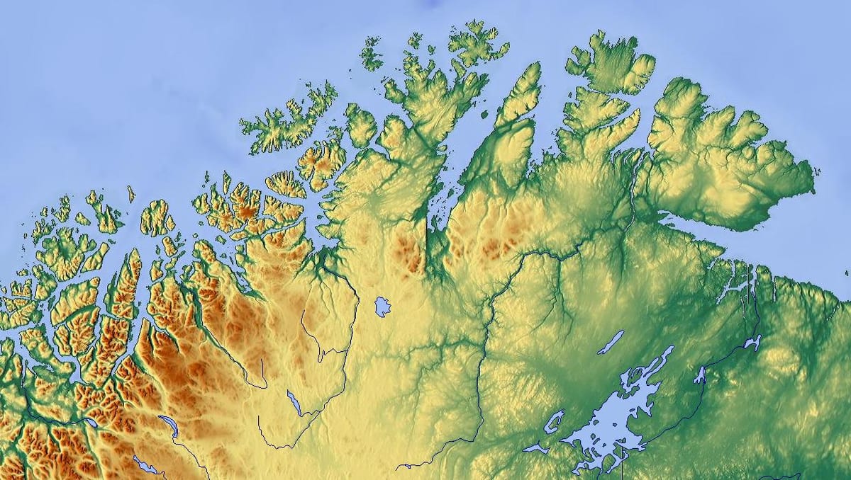 norður Noregi kort