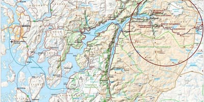 Hardangerfjord Noregi kort