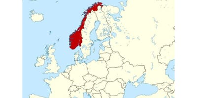 Noregur staðsetningu á kort