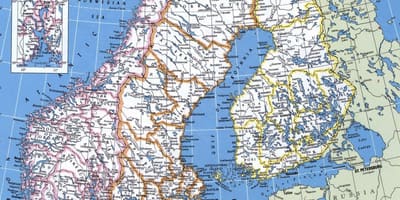 Kort af nákvæmar Noregi