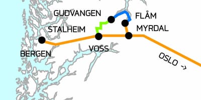 Kort af Noregi í hnotskurn