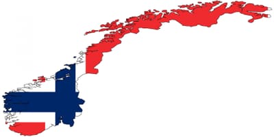 Noregur kort fána