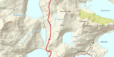 Kort af Noregi gönguferðir slóðir