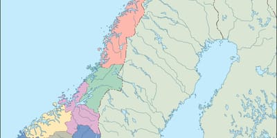 Kort af Noregi vektor