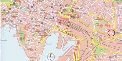 Kort af osló Noregi city center